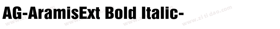 AG-AramisExt Bold Italic字体转换